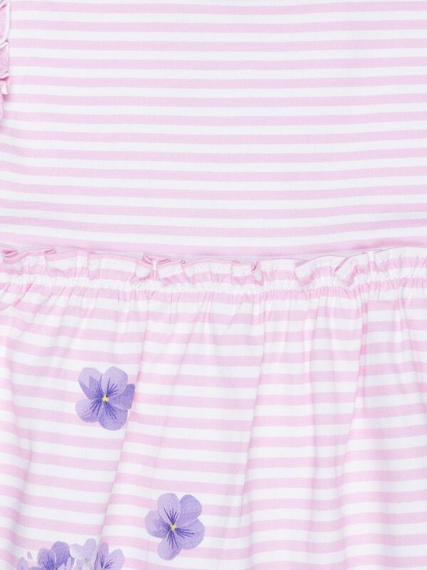 Pink Striped Satin Dress image number null